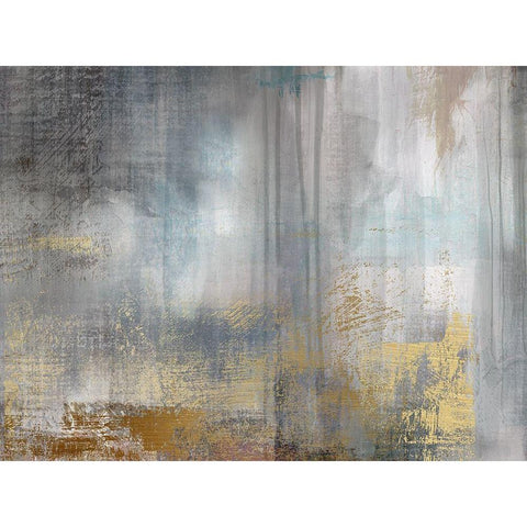 Misty Sky II Revisit Black Modern Wood Framed Art Print with Double Matting by Nan