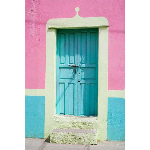 San Miguel Door Black Modern Wood Framed Art Print by Eggers, Julie