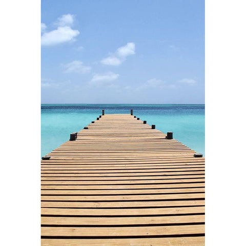 Blue Skies Black Modern Wood Framed Art Print by Carpentieri, Natalie