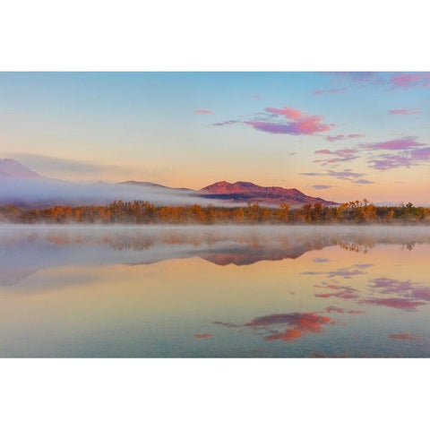 Waterton Lakes Black Modern Wood Framed Art Print with Double Matting by Haney, Chuck