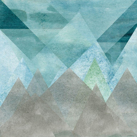 Triangle Mountain Black Modern Wood Framed Art Print with Double Matting by Craven, Katrina