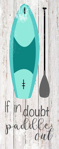 Paddle Board White Modern Wood Framed Art Print with Double Matting by Santiago, Daniela