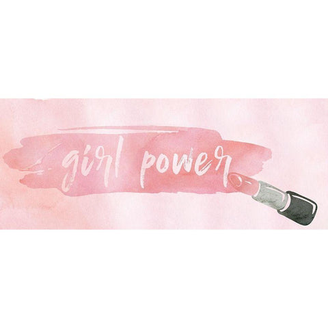 Girl Power Black Modern Wood Framed Art Print by CAD Designs