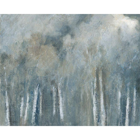 Birch Solitude White Modern Wood Framed Art Print by Robinson, Carol