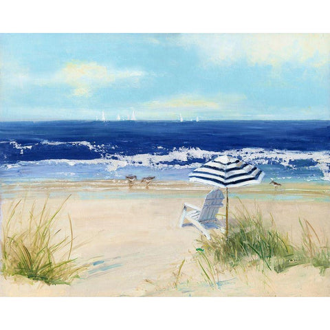 Beach Life II Black Modern Wood Framed Art Print with Double Matting by Swatland, Sally