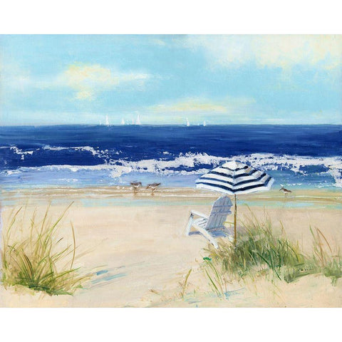 Beach Life II White Modern Wood Framed Art Print by Swatland, Sally