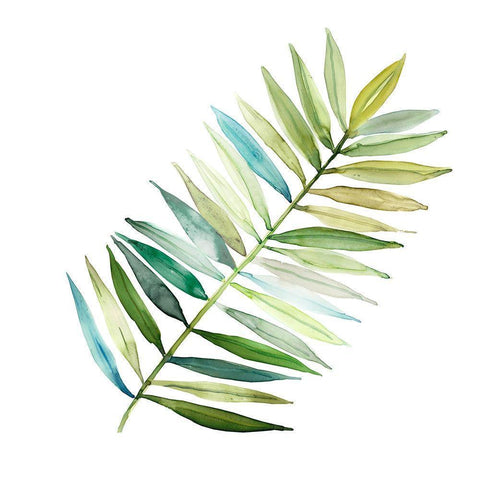 Palm Frond II White Modern Wood Framed Art Print by Robinson, Carol