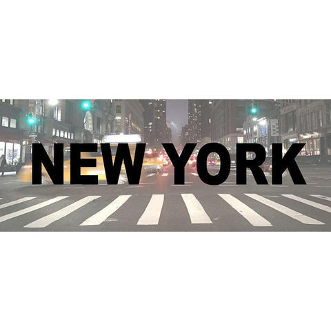 Crossing New York Gold Ornate Wood Framed Art Print with Double Matting by Jill, Susan