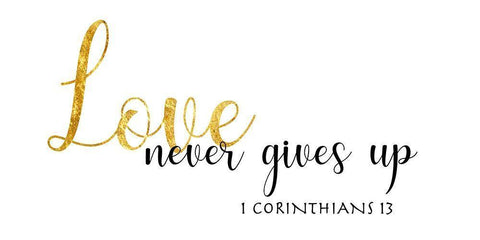 1 Corinthians 13 Black Ornate Wood Framed Art Print with Double Matting by CAD Designs