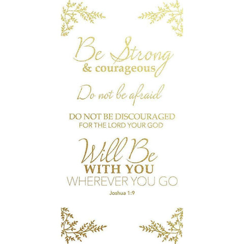 Joshua 1:9 Black Modern Wood Framed Art Print by CAD Designs