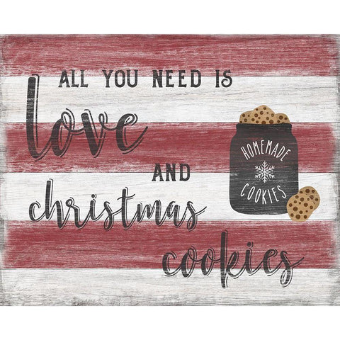 Christmas Cookies White Modern Wood Framed Art Print by Carpentieri, Natalie