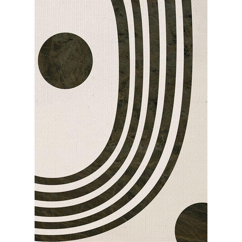 Tubular Abstract White Modern Wood Framed Art Print by Santiago, Daniela
