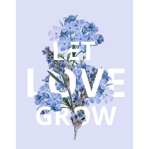 Let Love Grow Black Modern Wood Framed Art Print by Donovan, Kelly