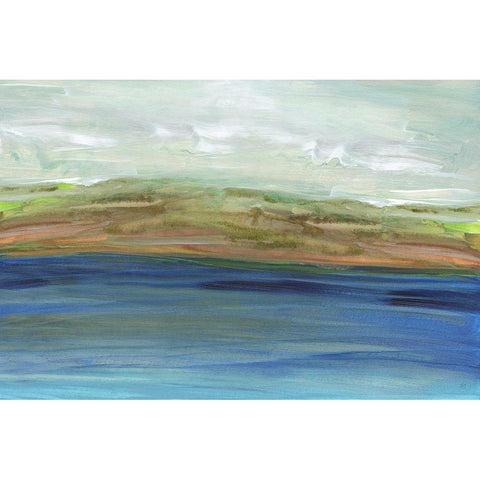 Waters Edge Black Modern Wood Framed Art Print with Double Matting by Jill, Susan