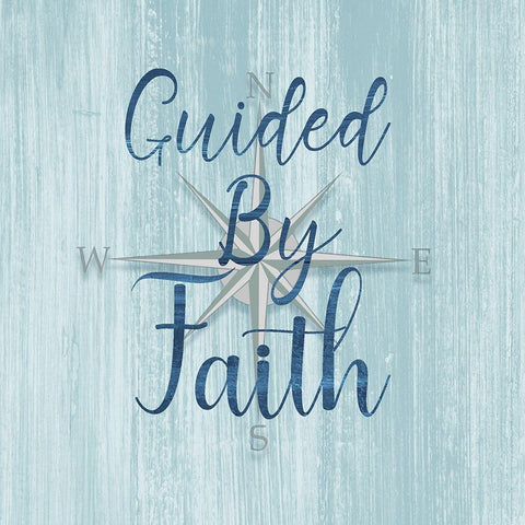 Guided By Faith Black Modern Wood Framed Art Print with Double Matting by CAD Designs