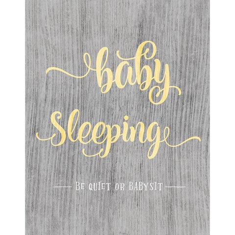 Baby Sleeping Black Modern Wood Framed Art Print by CAD Designs