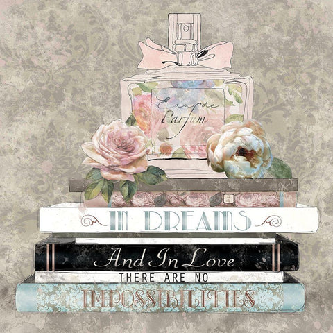 Perfume Dreams Black Modern Wood Framed Art Print with Double Matting by Robinson, Carol