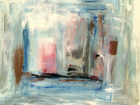 Twilight White Modern Wood Framed Art Print with Double Matting by Jill, Susan