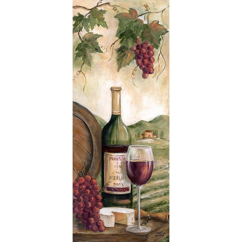 Wine Country Red Gold Ornate Wood Framed Art Print with Double Matting by Dunlap, Marilyn