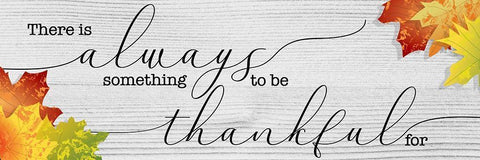Always Thankful Black Ornate Wood Framed Art Print with Double Matting by CAD Designs