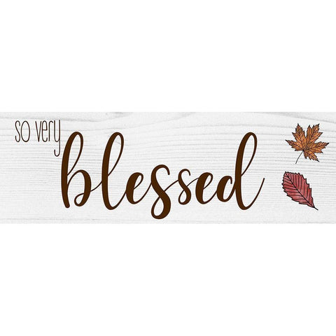 So Very Blessed White Modern Wood Framed Art Print by CAD Designs