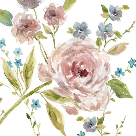 Summer Whisper II White Modern Wood Framed Art Print by Robinson, Carol