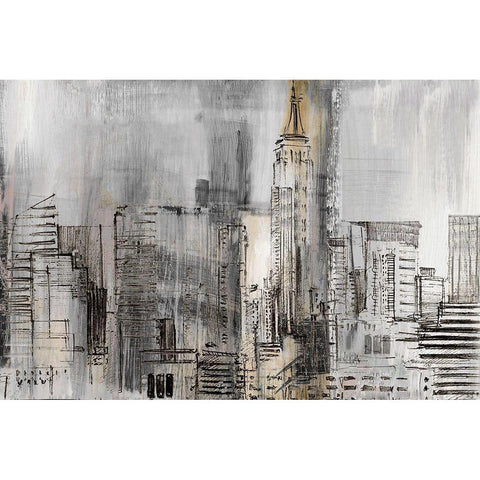 Empire Twilight Detail Black Modern Wood Framed Art Print by Jill, Susan