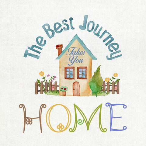 Home Gold Ornate Wood Framed Art Print with Double Matting by Knutsen, Conrad