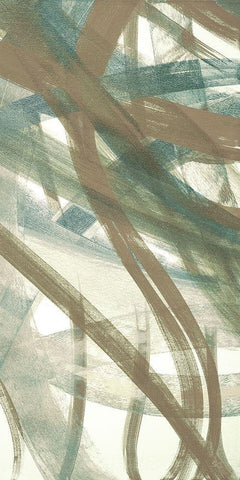 Intertwined II White Modern Wood Framed Art Print with Double Matting by Jill, Susan