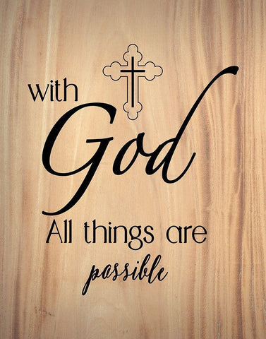 All Things Possible White Modern Wood Framed Art Print with Double Matting by CAD Designs