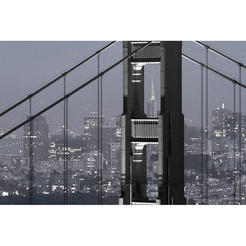 Skyline View Black Modern Wood Framed Art Print by Goldstein, Jim