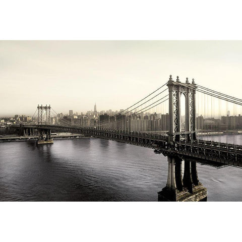 Vintage Manhattan Black Modern Wood Framed Art Print by Delimont, Danita