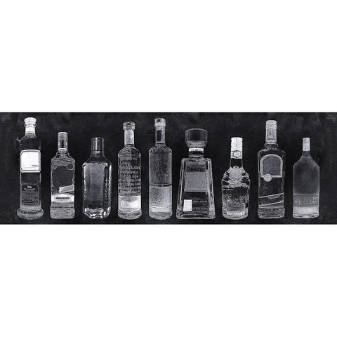 Bar Cart Black Modern Wood Framed Art Print by Carpentieri, Natalie