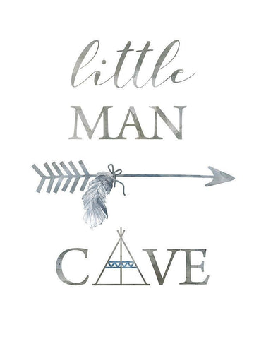 Little Man Cave Arrow Black Ornate Wood Framed Art Print with Double Matting by Robinson, Carol