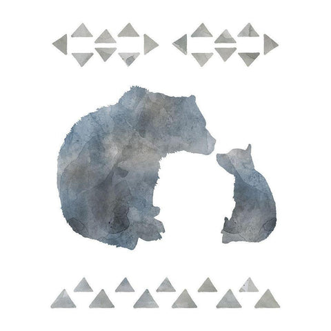 Little Man Cave Bears Black Modern Wood Framed Art Print with Double Matting by Robinson, Carol