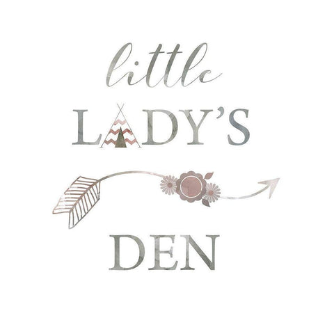 Little Lady Den Arrow Black Modern Wood Framed Art Print with Double Matting by Robinson, Carol