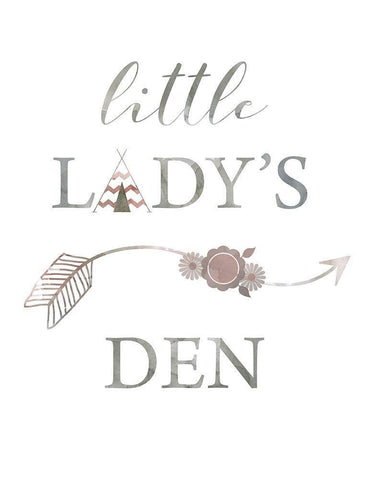 Little Lady Den Arrow Black Ornate Wood Framed Art Print with Double Matting by Robinson, Carol