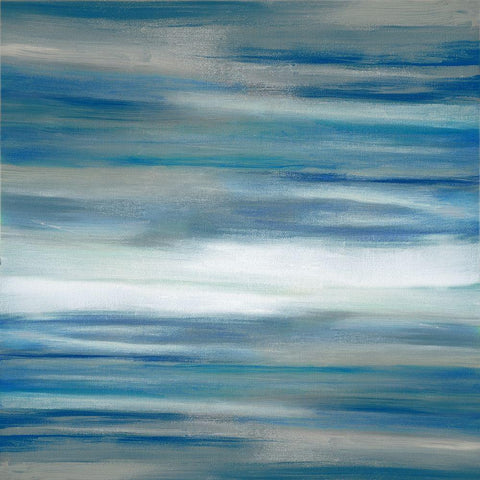Sanibel Waters White Modern Wood Framed Art Print with Double Matting by Shapiro, Judith