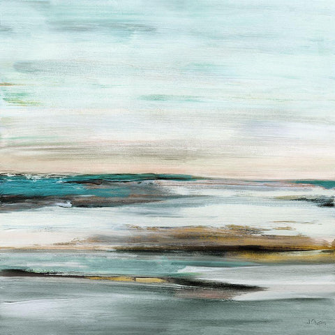 View At Dusk White Modern Wood Framed Art Print with Double Matting by Shapiro, Judith