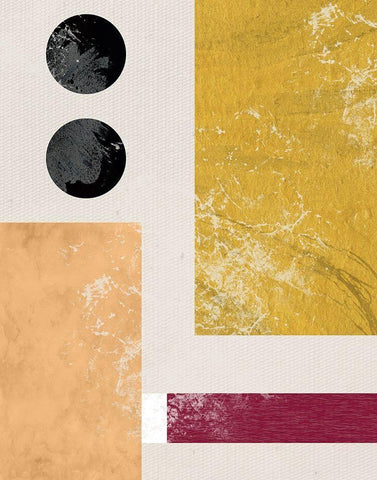 Essie Abstract I Black Ornate Wood Framed Art Print with Double Matting by Santiago, Daniela