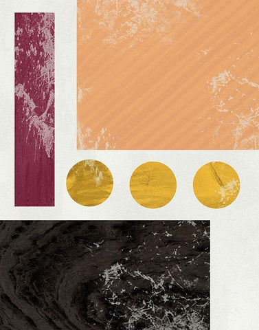 Essie Abstract II White Modern Wood Framed Art Print with Double Matting by Santiago, Daniela