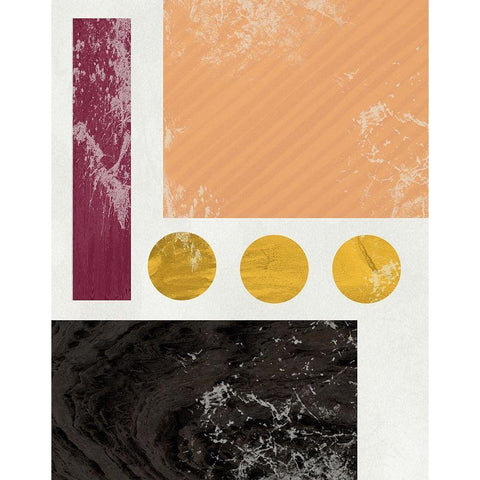 Essie Abstract II Black Modern Wood Framed Art Print with Double Matting by Santiago, Daniela