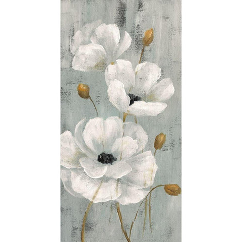 Pearl Garden I Black Modern Wood Framed Art Print with Double Matting by Nan