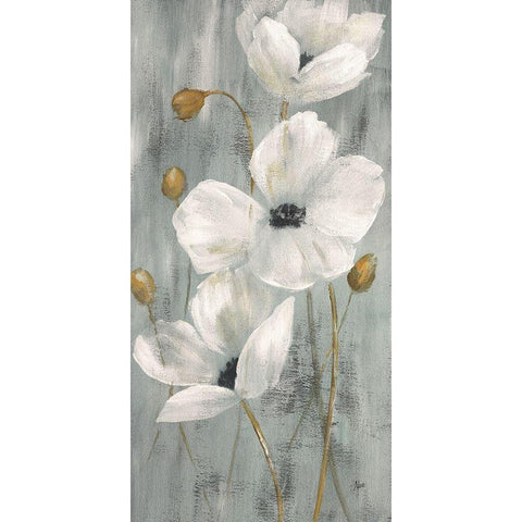 Pearl Garden II Black Modern Wood Framed Art Print with Double Matting by Nan