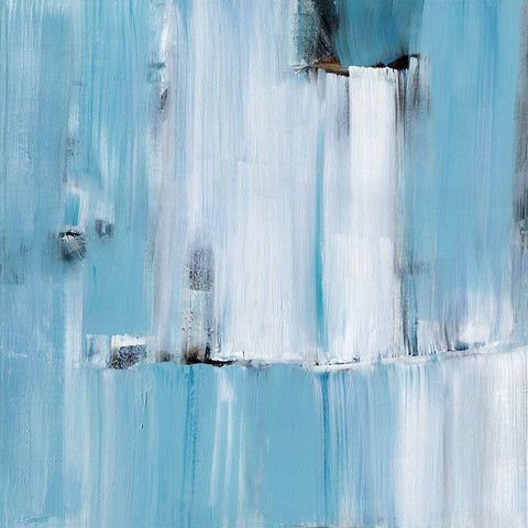Waterfall White Modern Wood Framed Art Print with Double Matting by Shapiro, Judith