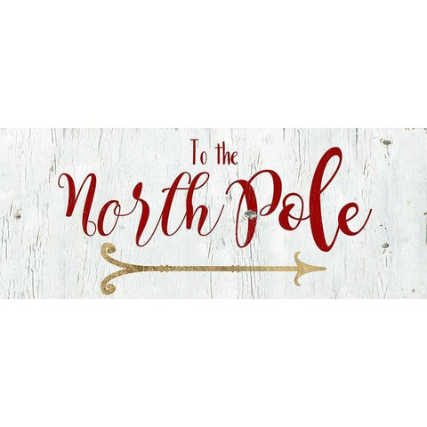 North Pole Black Modern Wood Framed Art Print by Santiago, Daniela