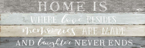 Home is Where White Modern Wood Framed Art Print with Double Matting by Carpentieri, Natalie