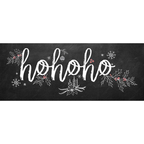Ho Ho Ho White Modern Wood Framed Art Print by Santiago, Daniela
