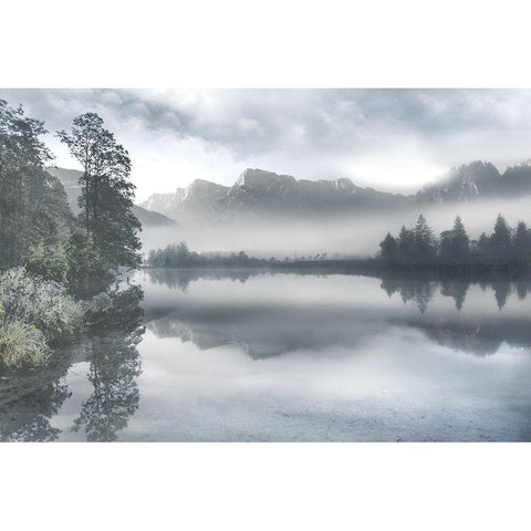 Gift of Silence Black Modern Wood Framed Art Print with Double Matting by Weisz, Irene