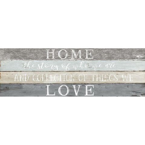 Home Love White Modern Wood Framed Art Print by Carpentieri, Natalie